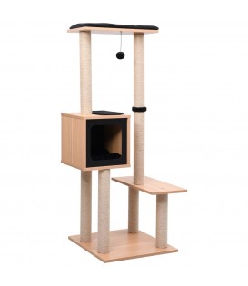 Albero per Gatti con Tappeto Tiragraffi in Sisal 129 cm
