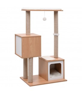 Albero per Gatti con Tappeto Tiragraffi in Sisal 104 cm
