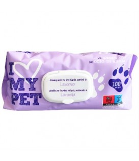 SALVIETTE DETERGENTI ANIMALI 100 PZ. LAVANDA I LOVE MY PET BOX DA 6 PEZZI